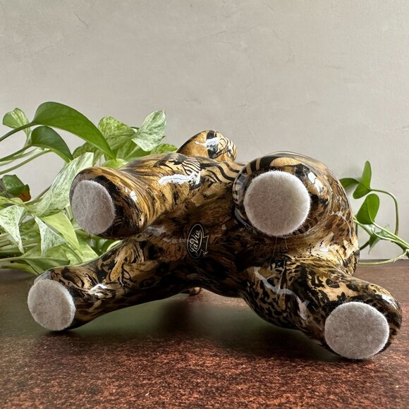 Le Vie Ceramic Elephant Figurine Animal Print Y2K - Picture 12 of 12